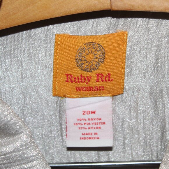 Ruby Rd. Silver Blouse - Picture 3 of 4